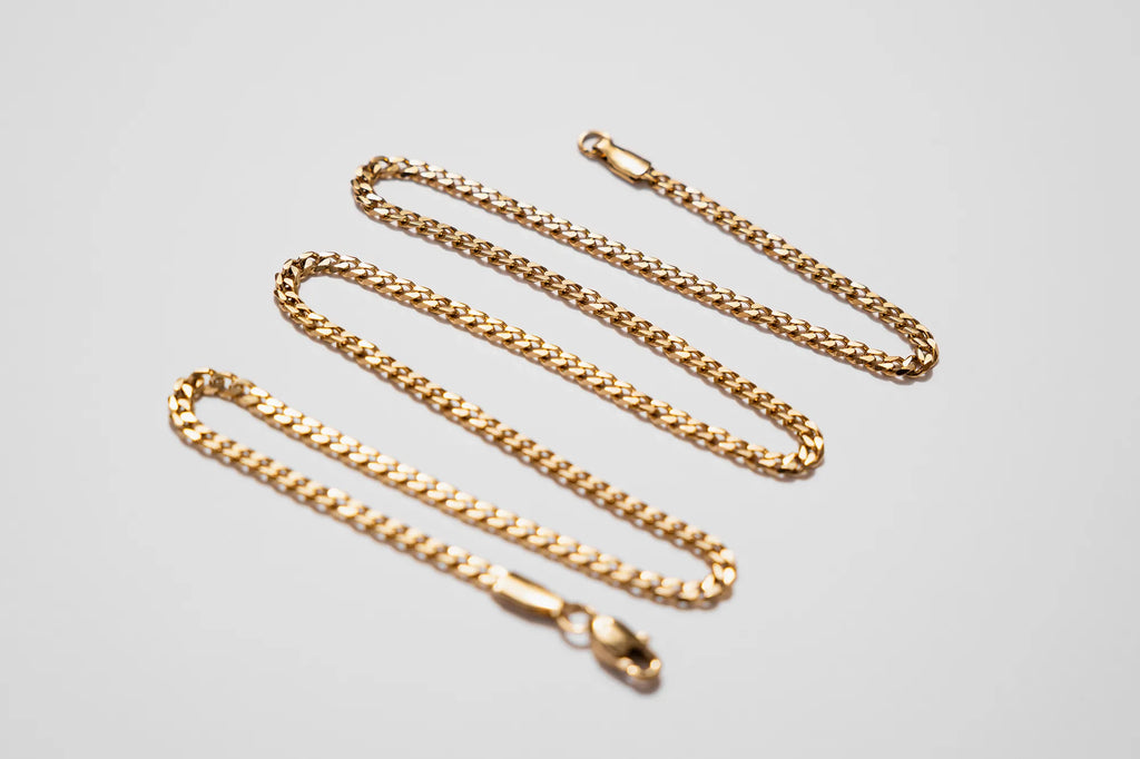 Cadena Cubana y Pulsera Cubana Oro 18k Impetu Men - stack completo