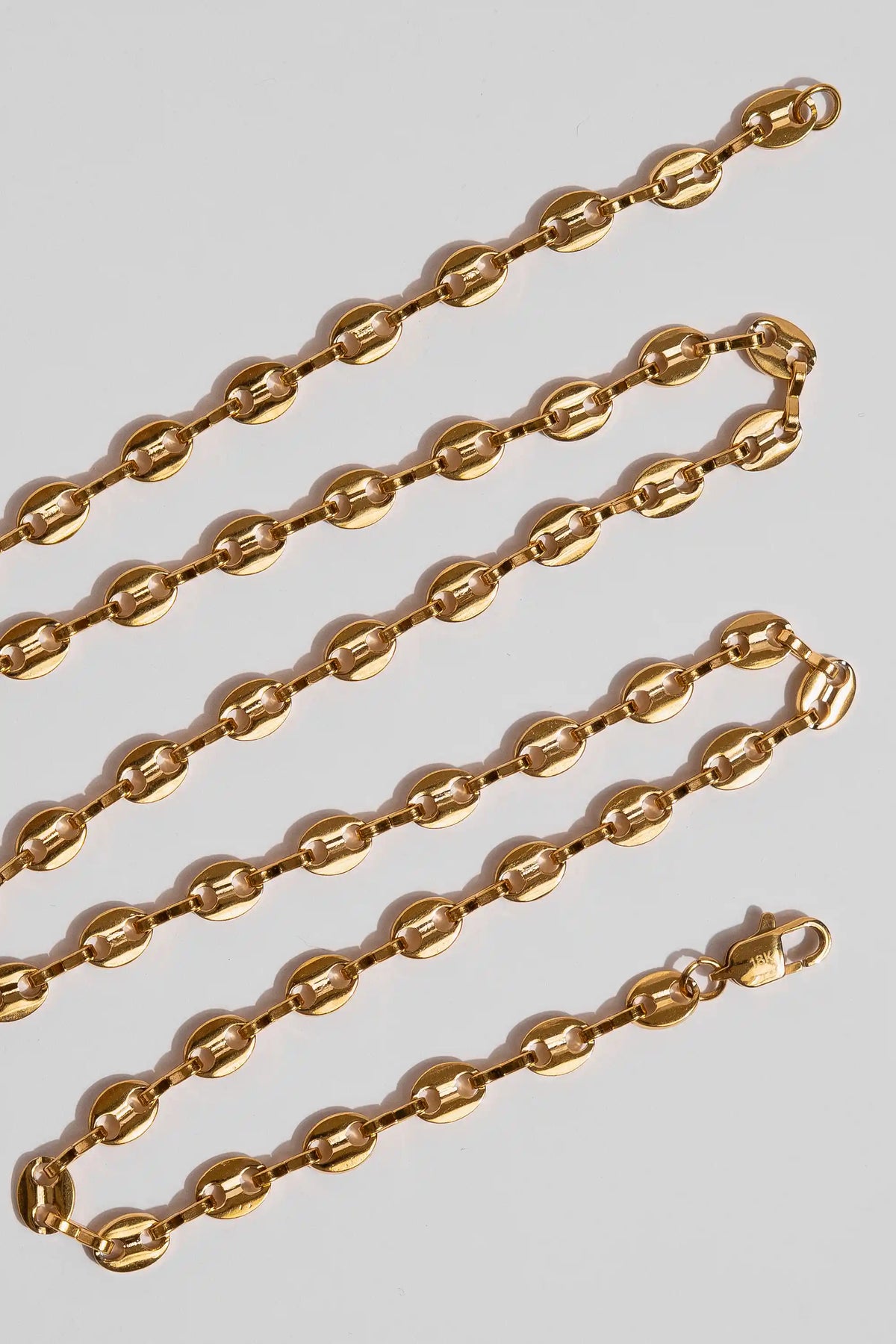 Cadena Gucci Gold Impetu Men - detalle eslabones macro