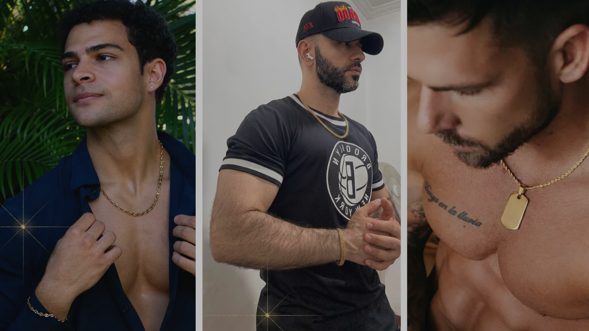 Joyería masculina impetu men oro laminado 18K